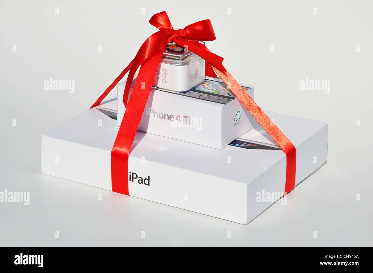 El regalo perfecto: el iPod Nano, iPhone & iPad Fotografía de stock - Alamy
