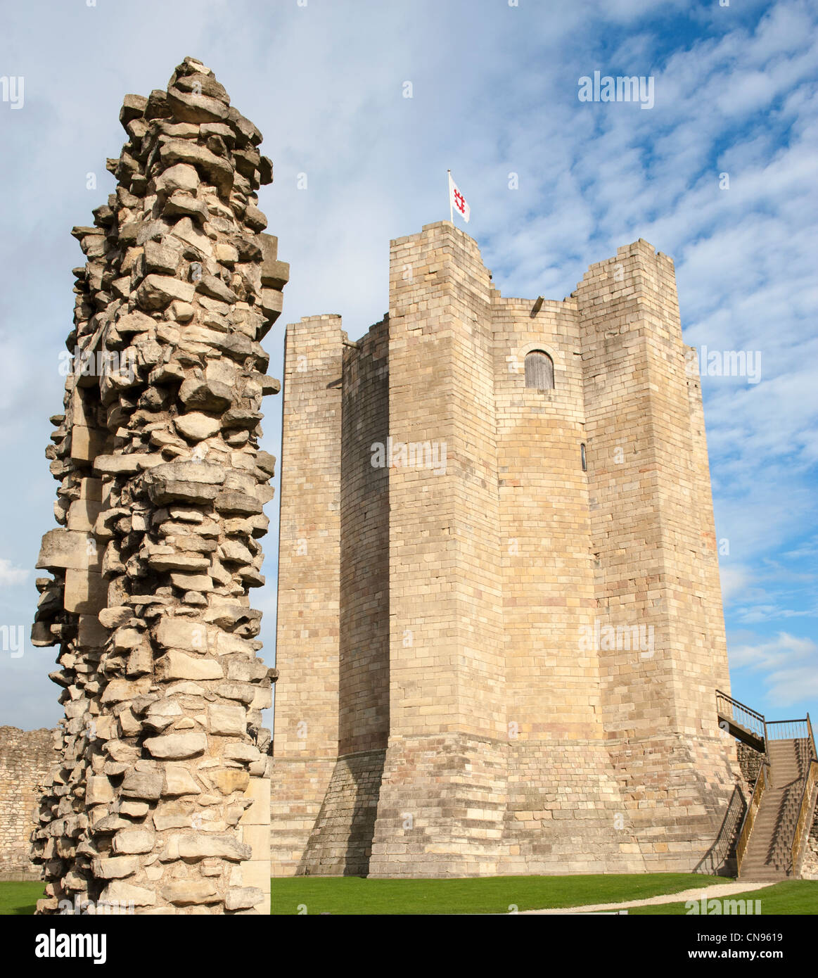 Conisbrough Castle ,Doncaster, South Yorkshire, Inglaterra Foto de stock