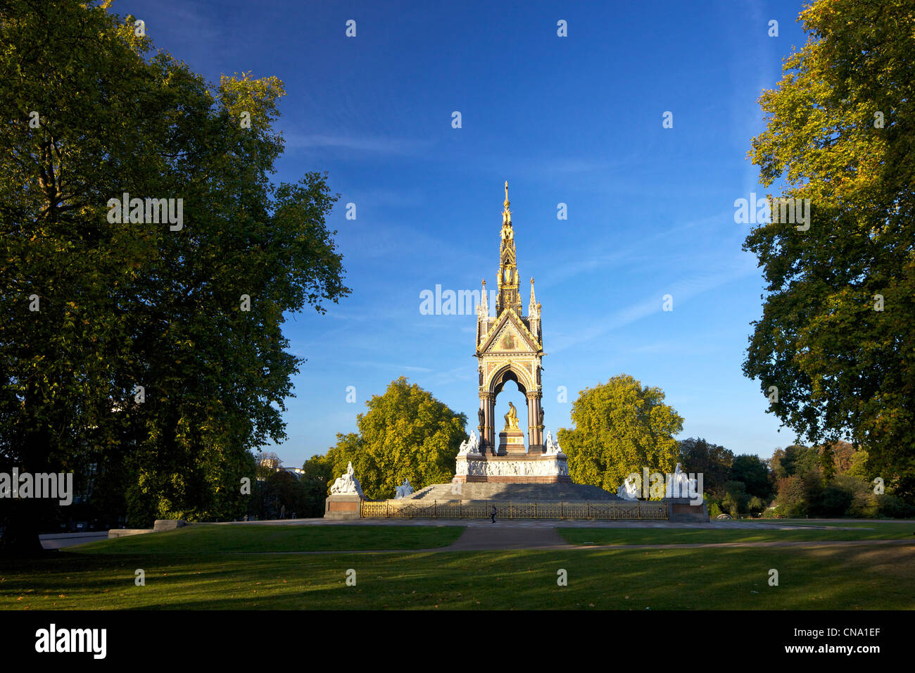 Royal Albert Memorial, Hyde Park, Kensington, Londres, Inglaterra, UK, Reino Unido, GB, Gran Bretaña, Islas Británicas, Europa Foto de stock
