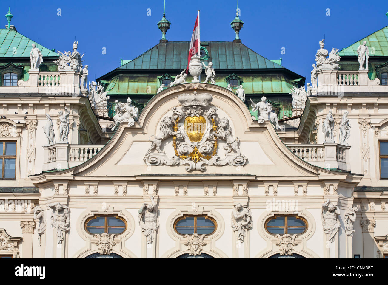 En Austria, en Viena, El Palacio Belvedere el Barroco dirigido por Johann Lukas von Hildebrandt a principios del siglo XVIII, el Belvedere Superior Foto de stock