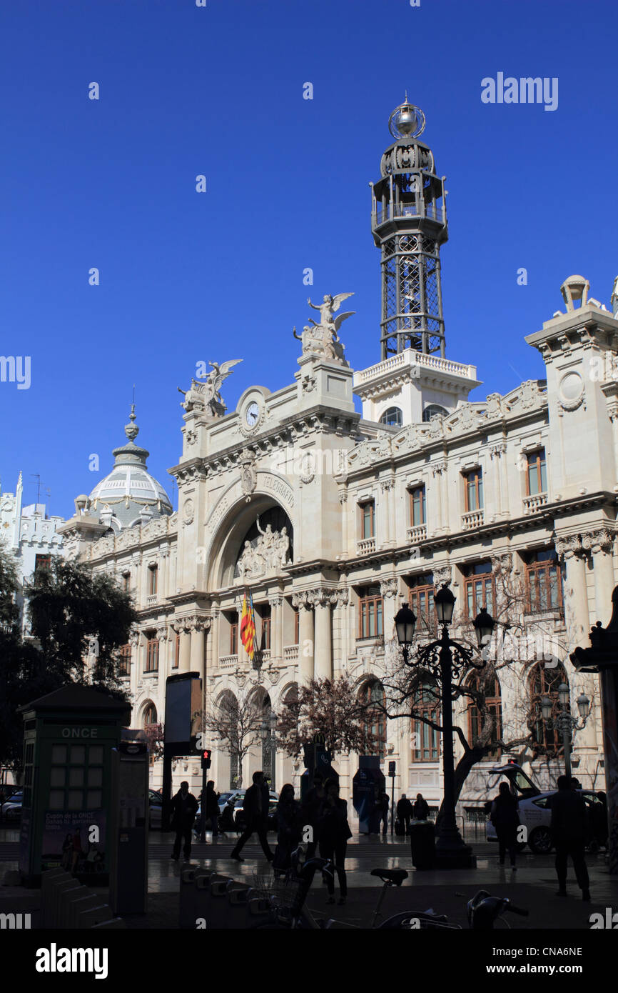 Oficina Central de Correos (edificio de Correos y Telégrafos) Valencia España Foto de stock