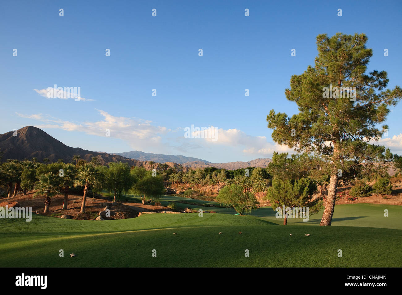 Estados Unidos, California, Palm Springs, Indian Wells, Indian Wells Golf Resort Foto de stock
