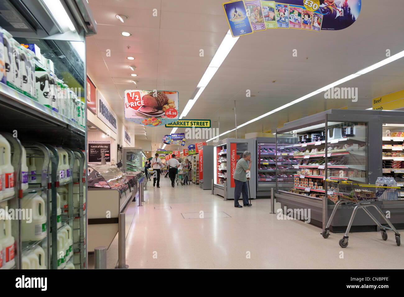 Supermercado Morrison interior Foto de stock