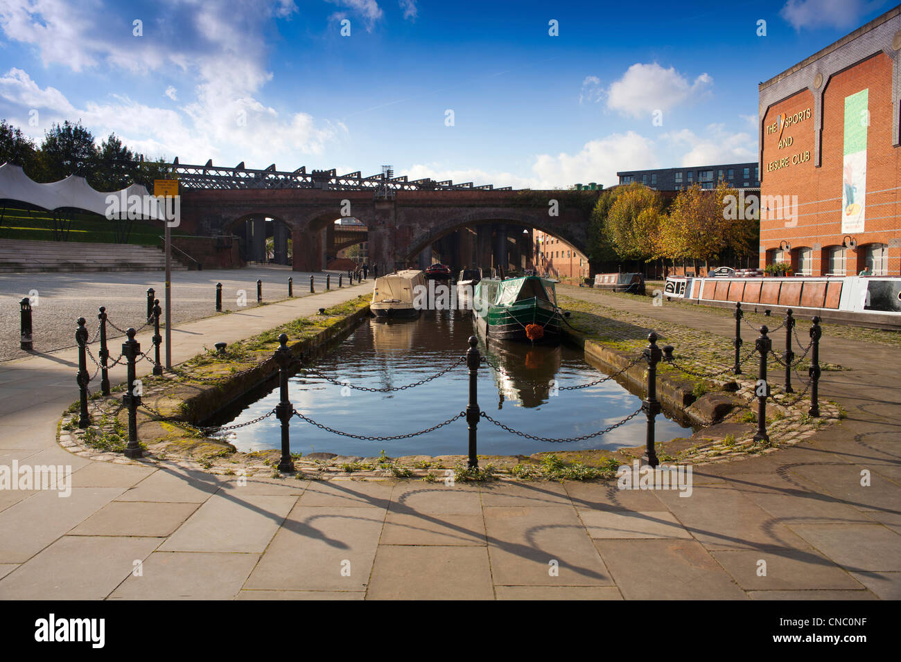 Inglaterra, Manchester, Castlefield, Bridgewater Canal cuenca Foto de stock