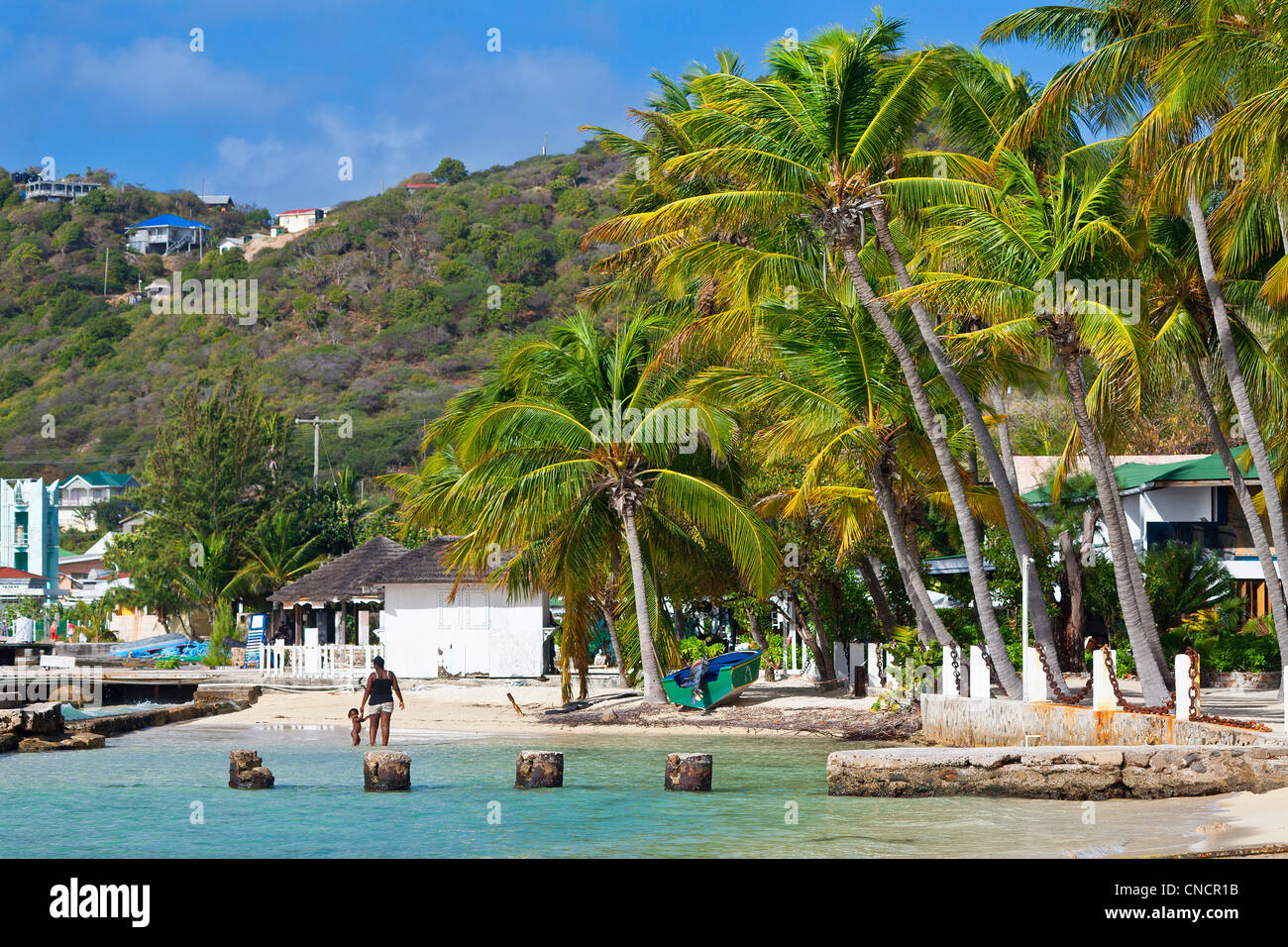 América Central, Caribe, Antillas Menores, San Vicente y las Granadinas Union Island, Clifton Foto de stock