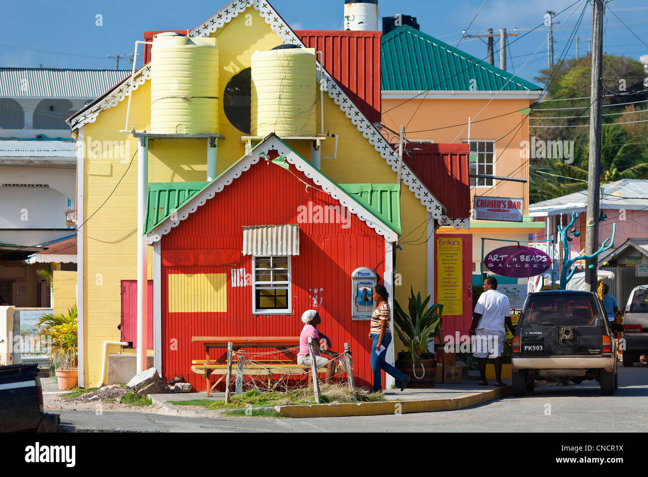 América Central, Caribe, Antillas Menores, San Vicente y las Granadinas Union Island, Clifton Foto de stock