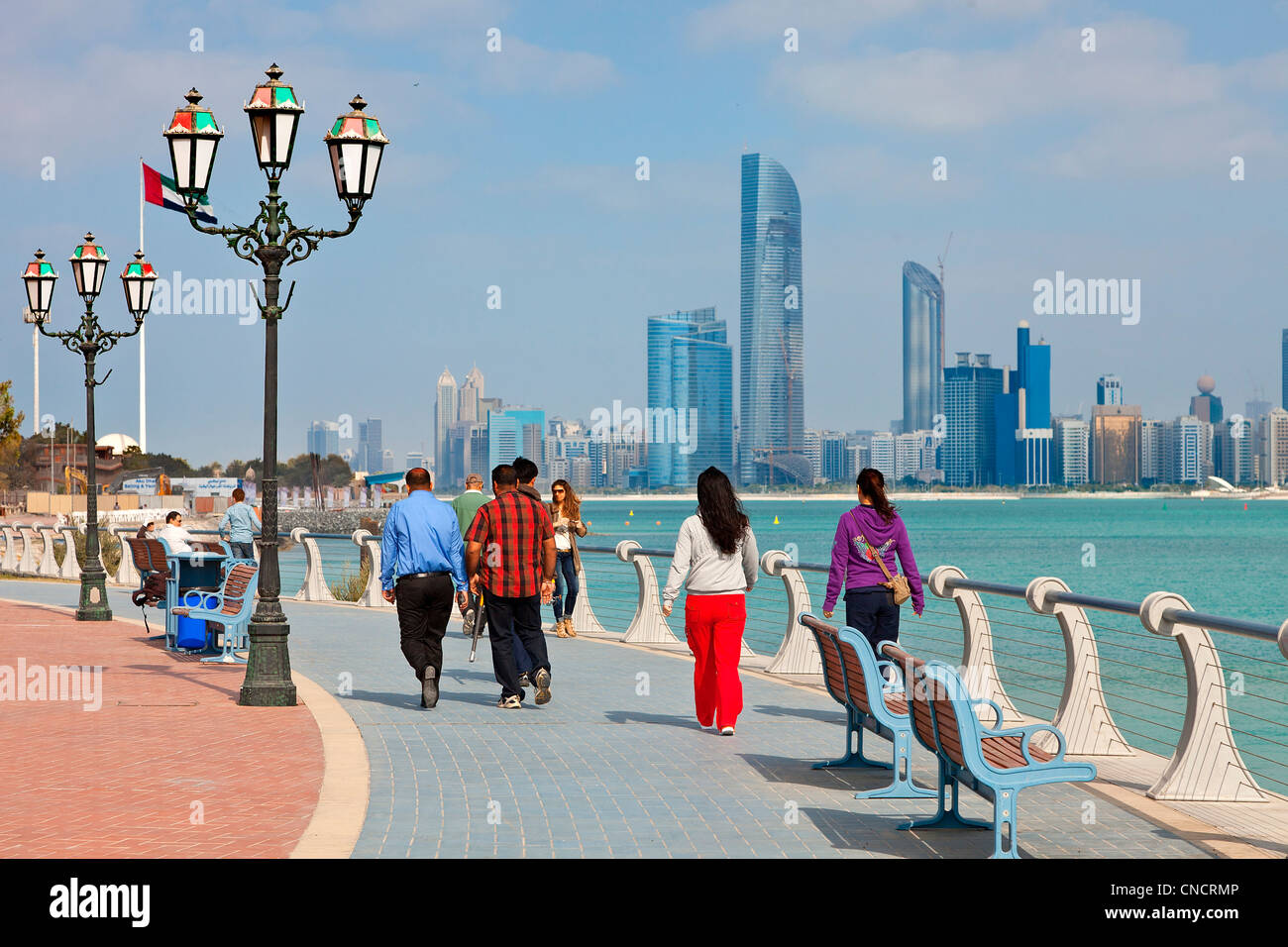 Abu Dhabi , El Barrio Corniche Foto de stock