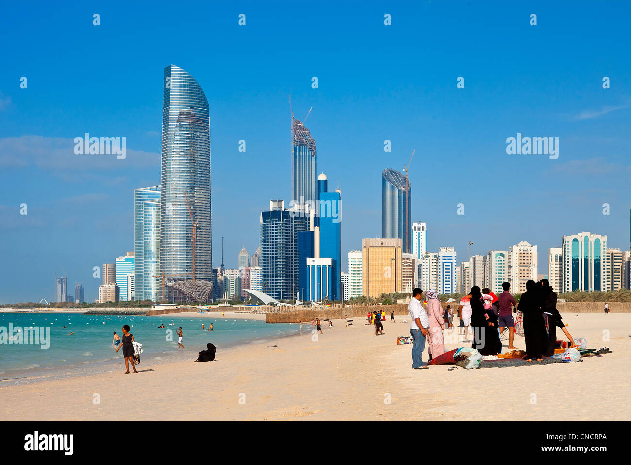 Abu Dhabi , El Barrio Corniche Foto de stock
