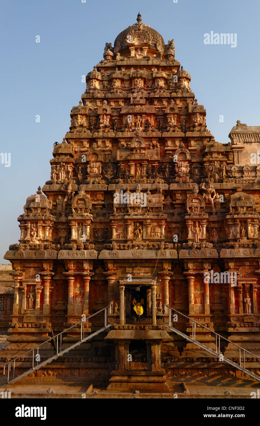 Patrimonio de la humanidad, Templo Chola Dhaaraasuram - India Foto de stock