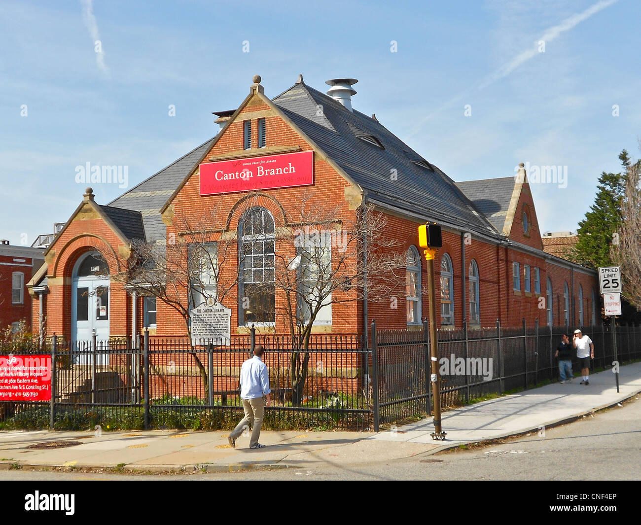 Cantón rama de la Enoch Pratt Free Library en Baltimore, Maryland. Foto de stock