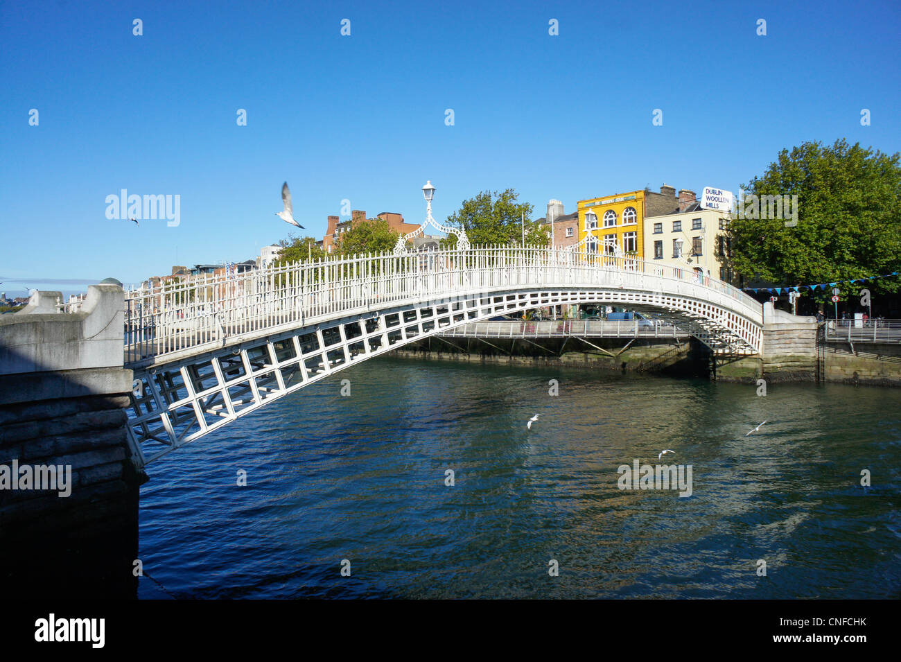 Ha'Penny Bridge en Dublín Foto de stock