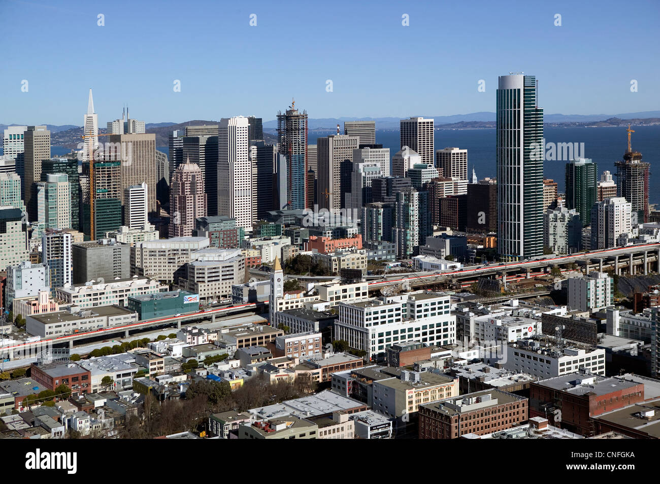 Fotografía aérea de San Francisco. Foto de stock