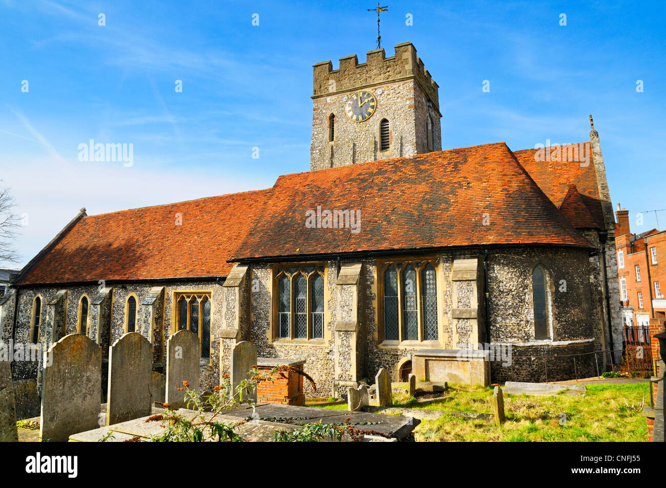 St Mary's Church, Guildford, Surrey, Reino Unido Foto de stock