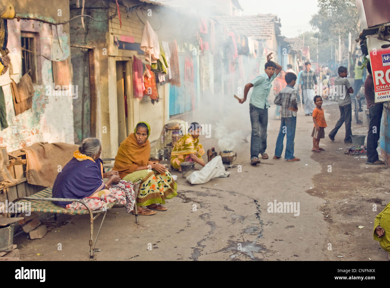 La vida en las calles de Calcuta Foto de stock