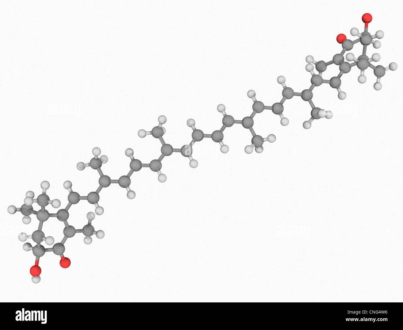 La astaxantina molécula Foto de stock