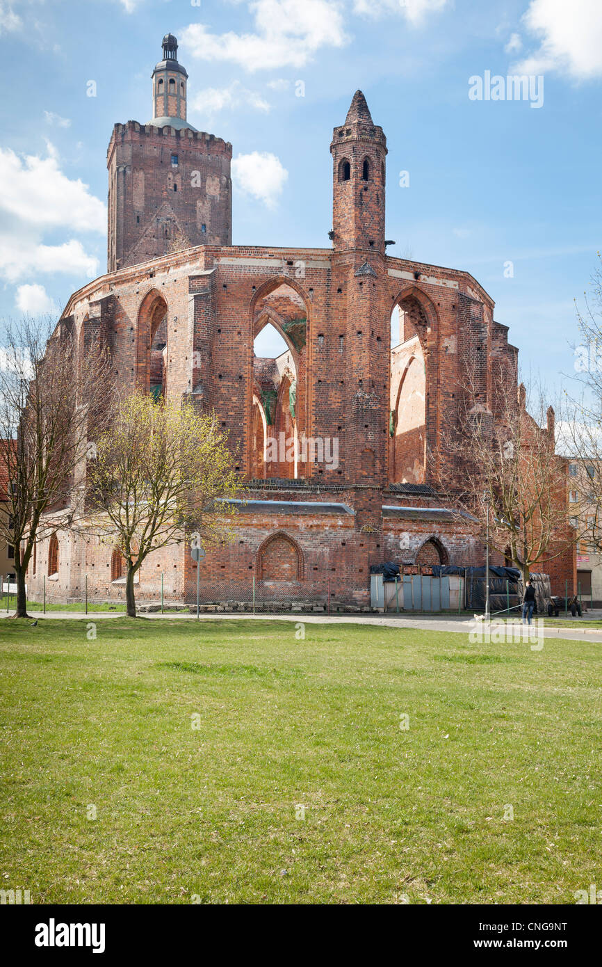 La Iglesia en ruinas, Gubin, Polonia Foto de stock