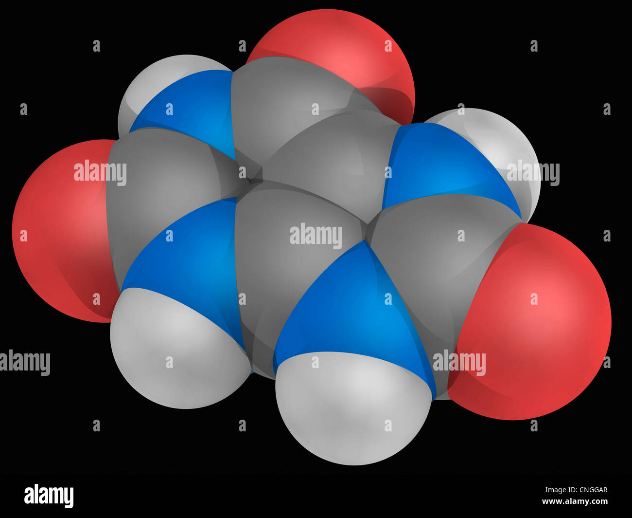 Molécula de ácido úrico Fotografía de stock Alamy