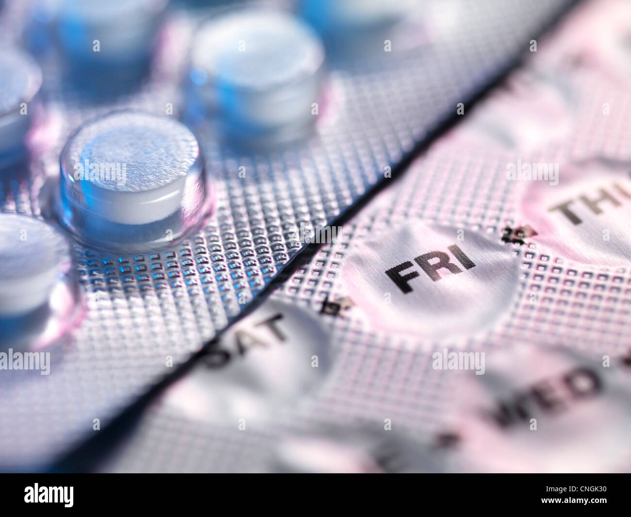 Píldoras anticonceptivas Foto de stock