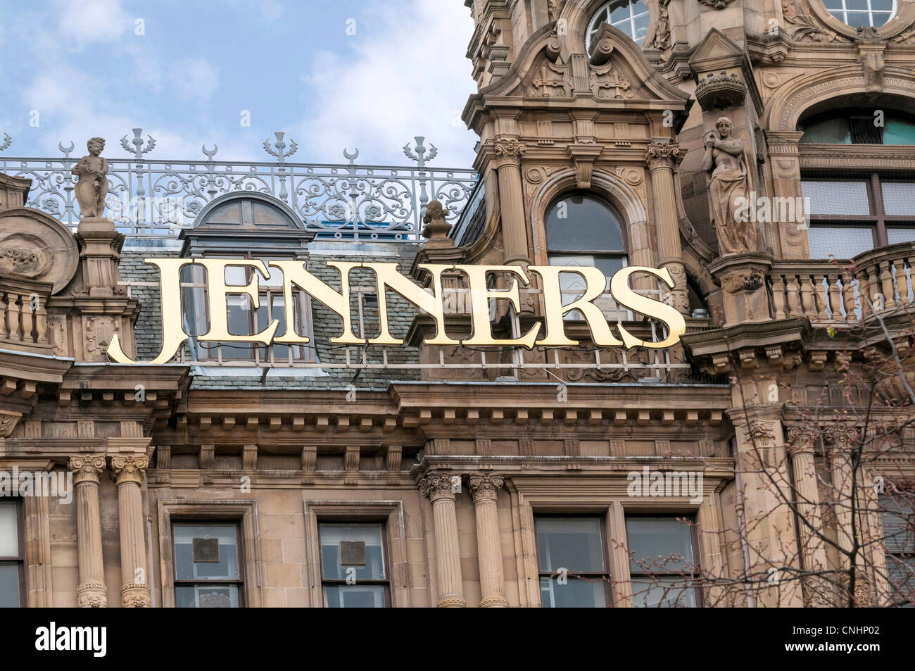 Tienda Jenners firmar, Edimburgo, Escocia Foto de stock
