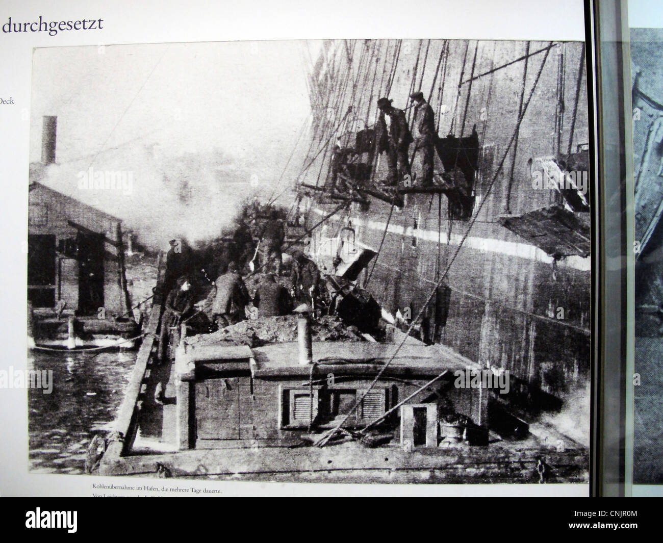 Eran el transporte de carbón en el puerto, tomó unos días de trabajo Alemania Munich Museo Alemán Deutsches Museum Foto de stock