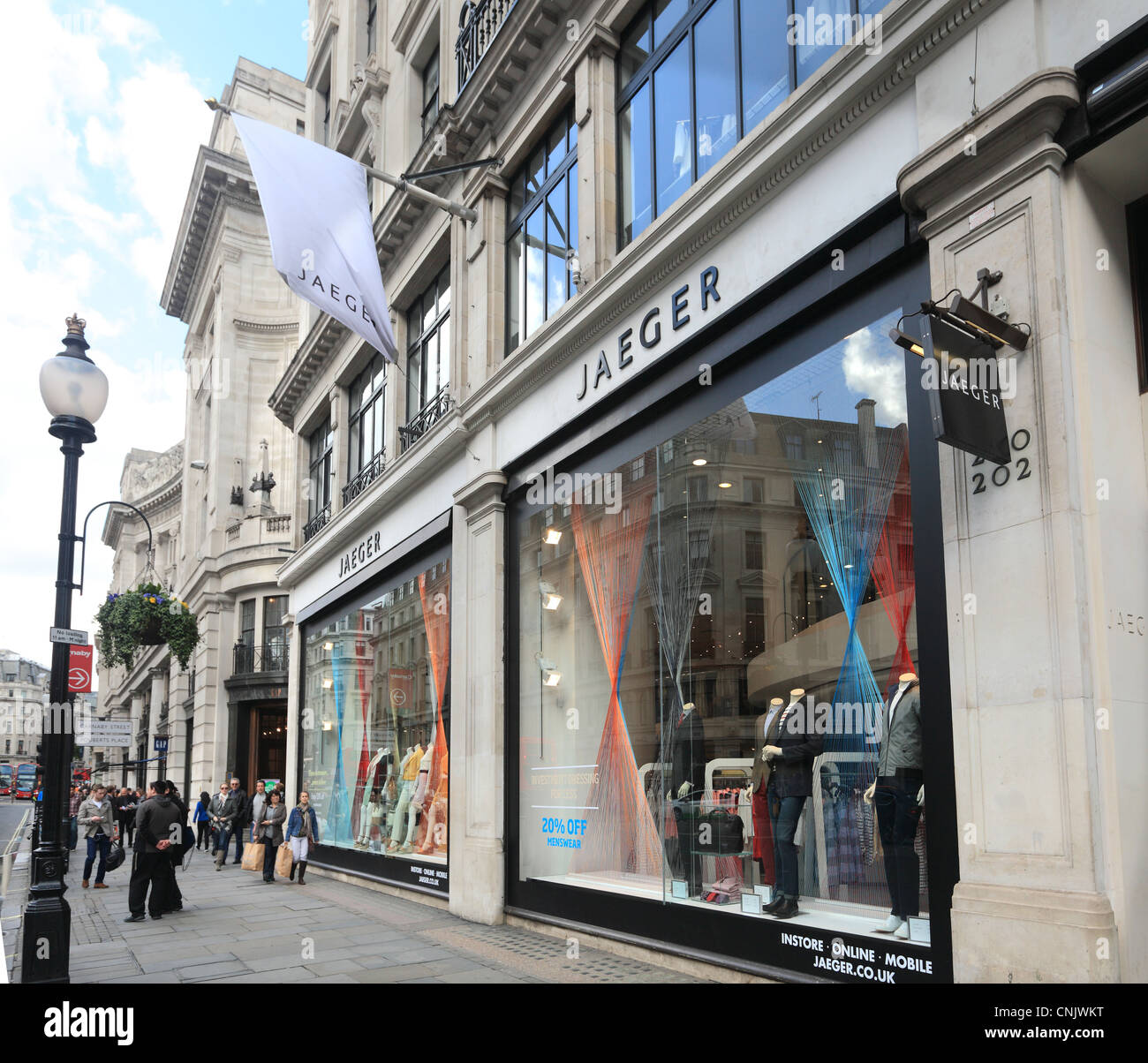 Jaeger tienda insignia en Regent Street Londres Foto de stock