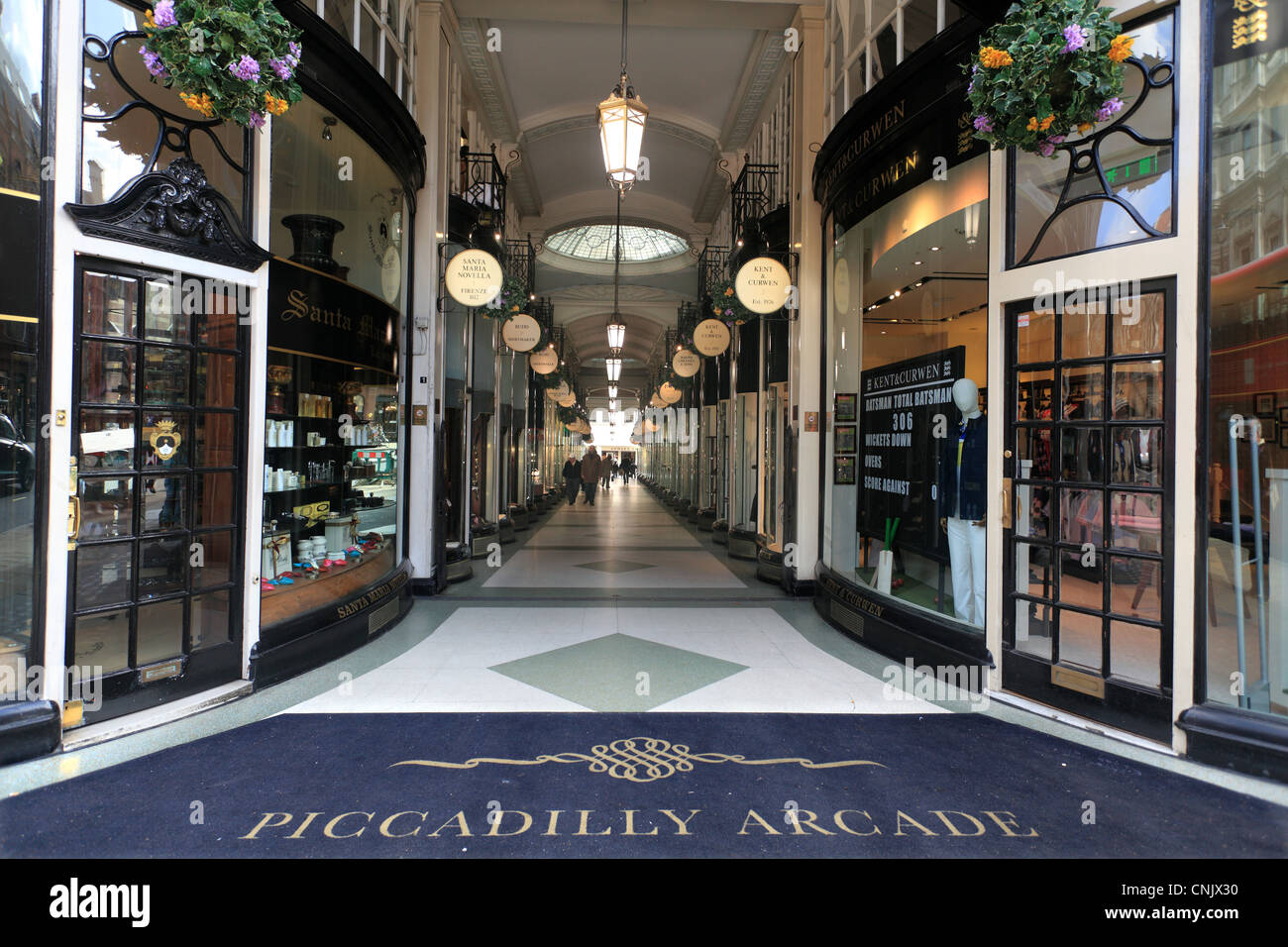 El Piccadilly Arcade Mayfair Foto de stock