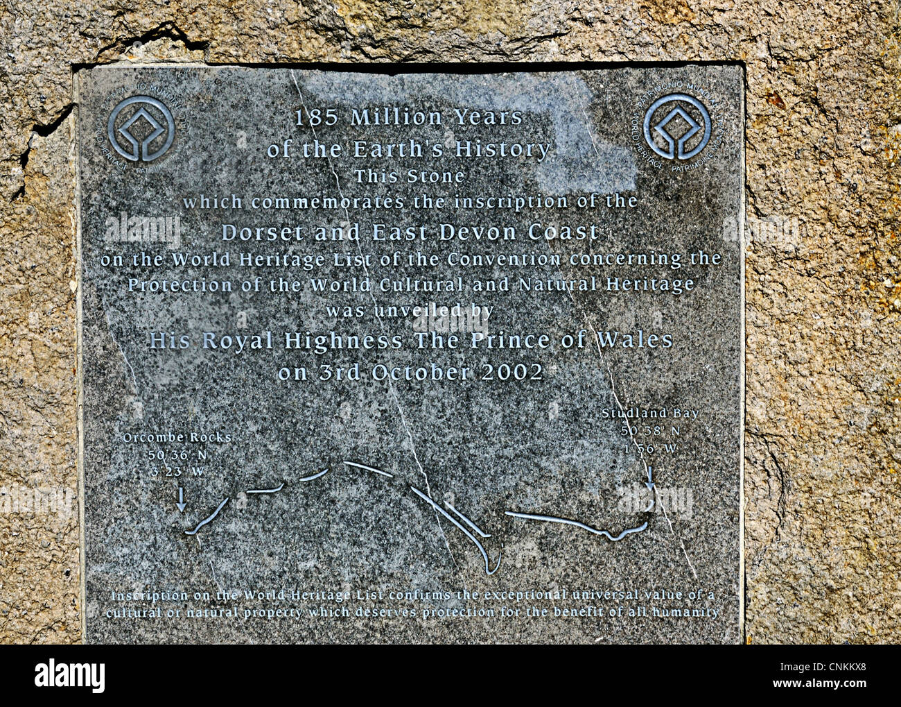 Conmemoración del Patrimonio Mundial Stone Foto de stock