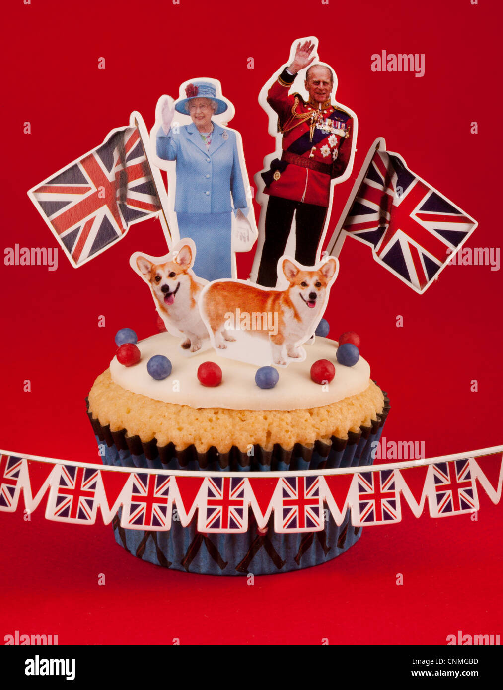 ROYAL BRITISH CELEBRACIÓN CUPCAKE Foto de stock