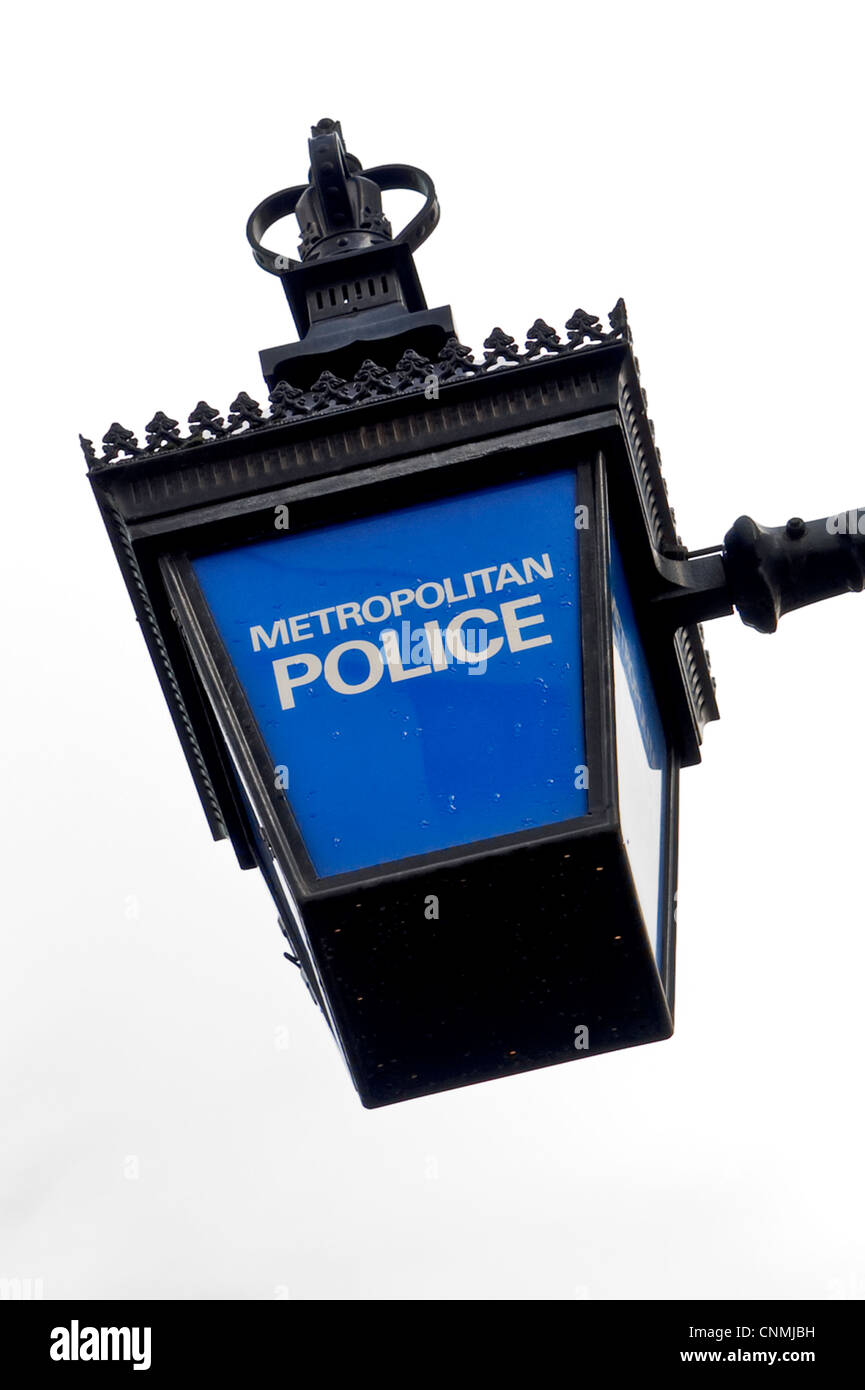 Un signo de la Policía Metropolitana de Londres Foto de stock