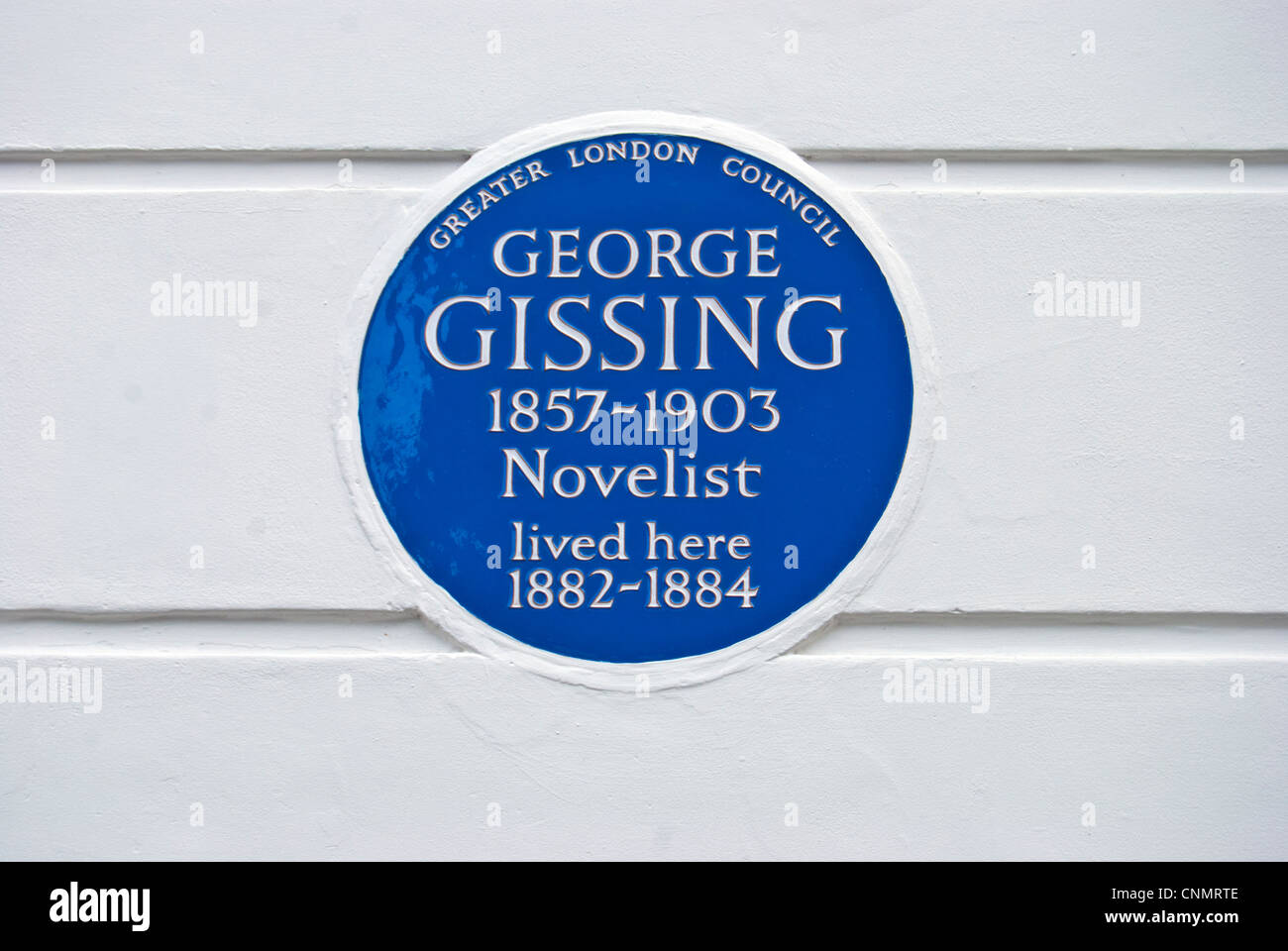 George Gissing placa azul, Chelsea, Londres Foto de stock