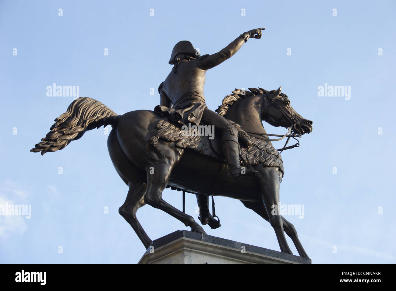 Estatua de George Washington en el Capitol Square en Richmond, VA Foto de stock