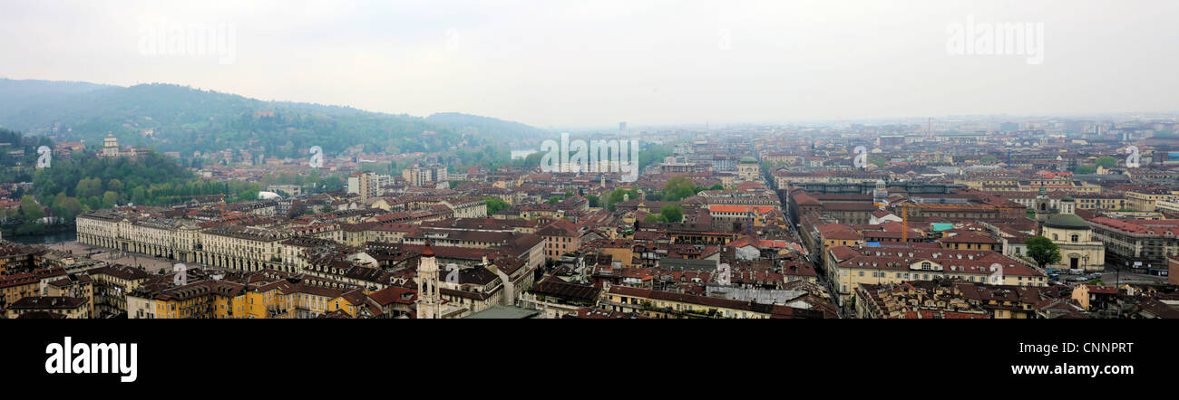 Vista panorámica de Turín Foto de stock