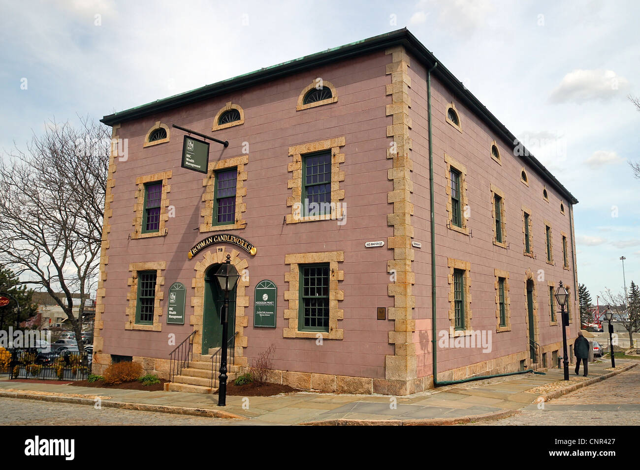 Rodman Candleworks, New Bedford Distrito Histórico Foto de stock