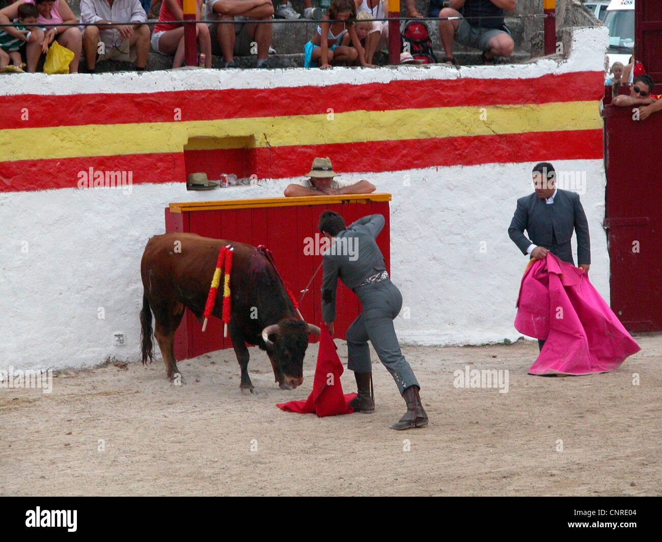 Corrida de toros en la plaza de toros de Alcudia, España, Balearen, Mallorca, Alcudia Foto de stock