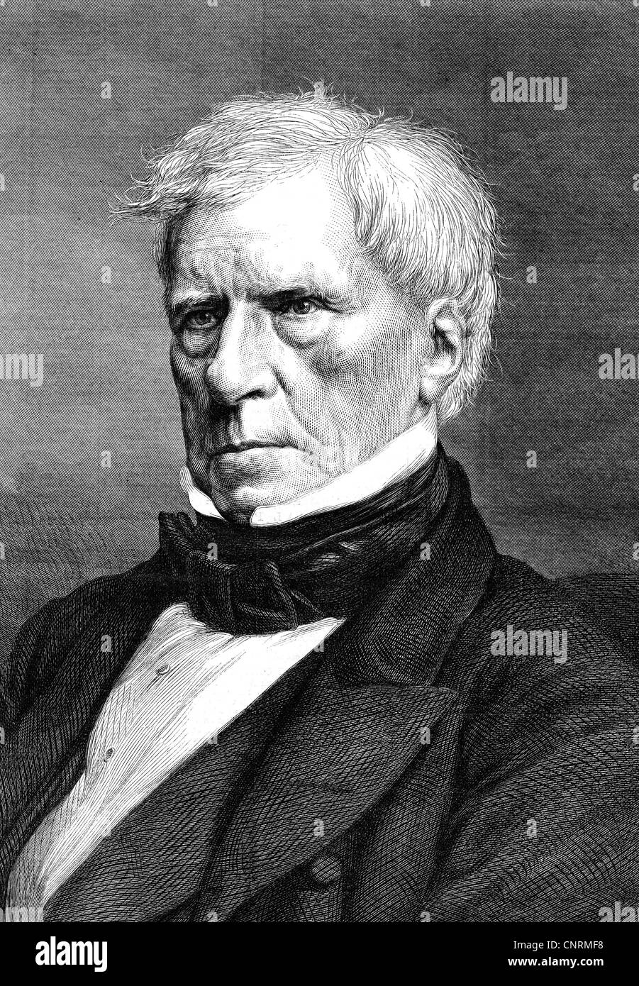Brougham, Henry Peter, 19.9.1779 - 7.5.1868, político británico, señor canciller 1930 - 1834, retrato, grabado en madera, siglo 19, Foto de stock