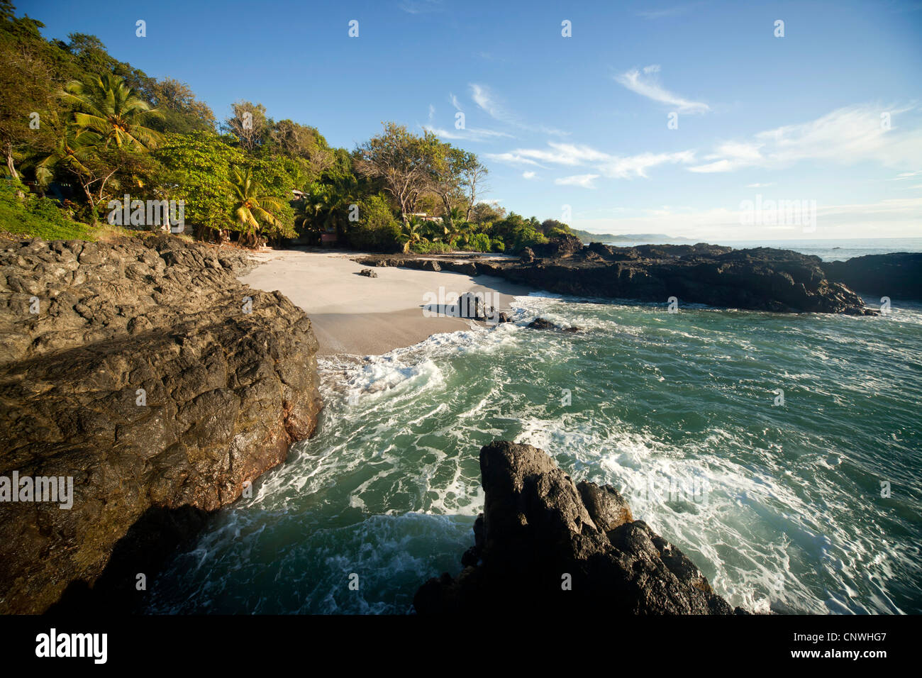 Playa cerca de Montezuma, Península de Nicoya, en Costa Rica, Centroamérica Foto de stock