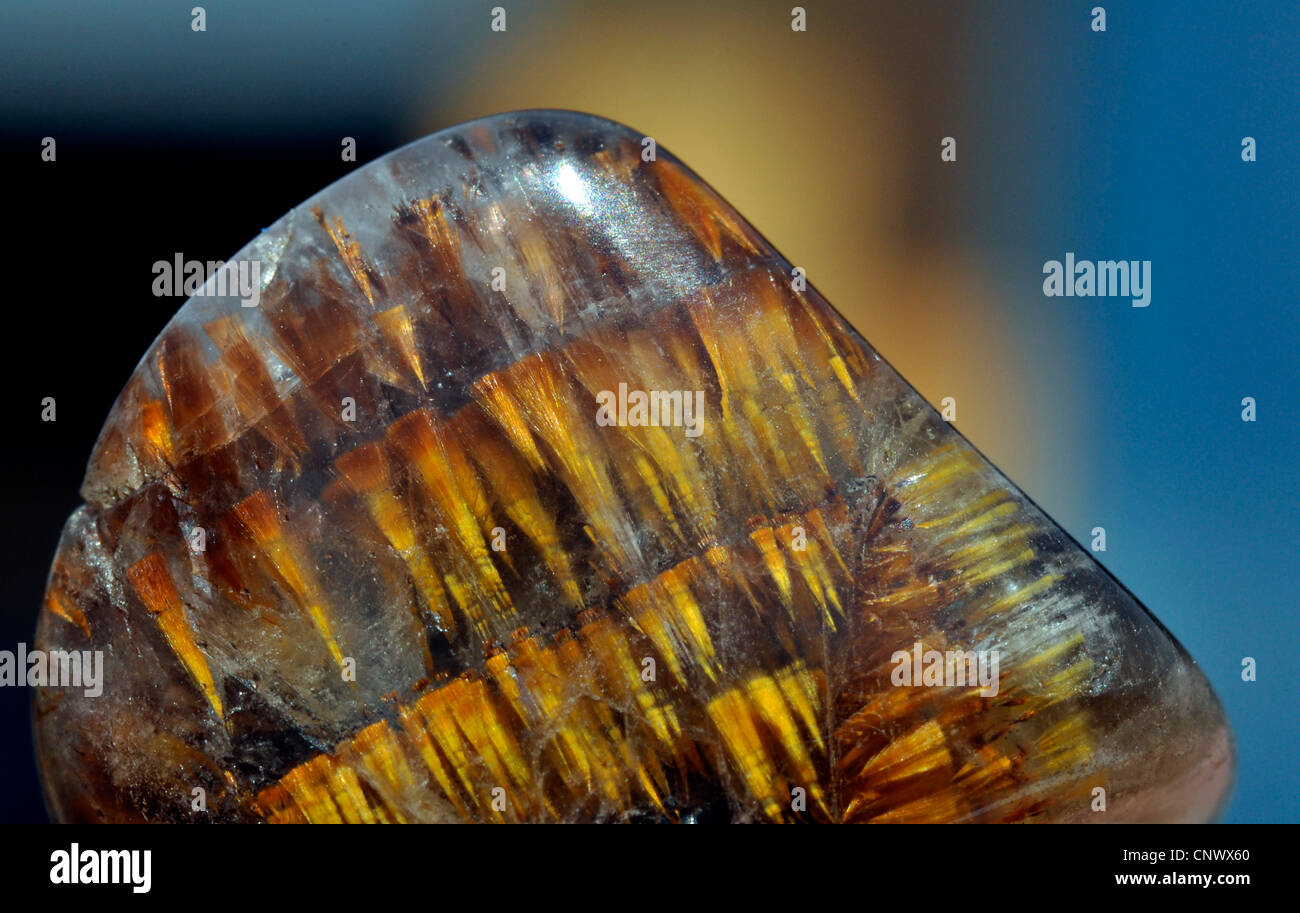 Goethita cristales de cuarzo Foto de stock