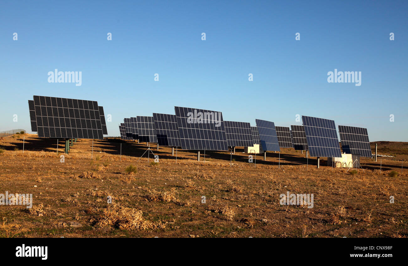 Colectores térmicos solares en Talavera, España, Extremadura, Talavera Foto de stock