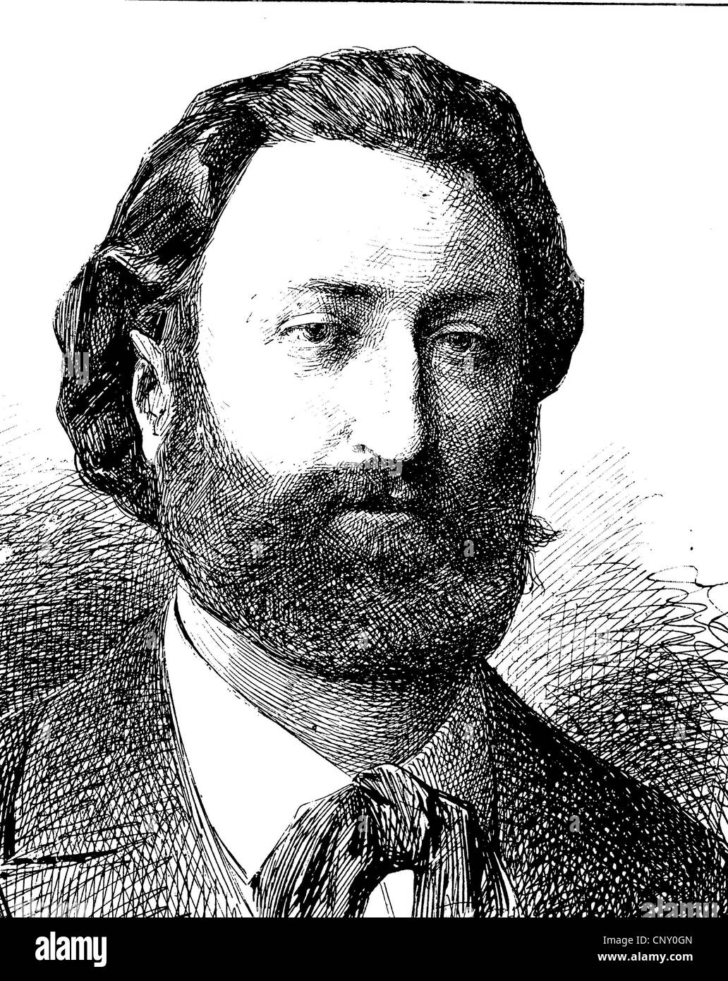 Lambert Joseph Emmanuel Servais, 1811-1890, fue un escritor y político luxemburgués. Foto de stock