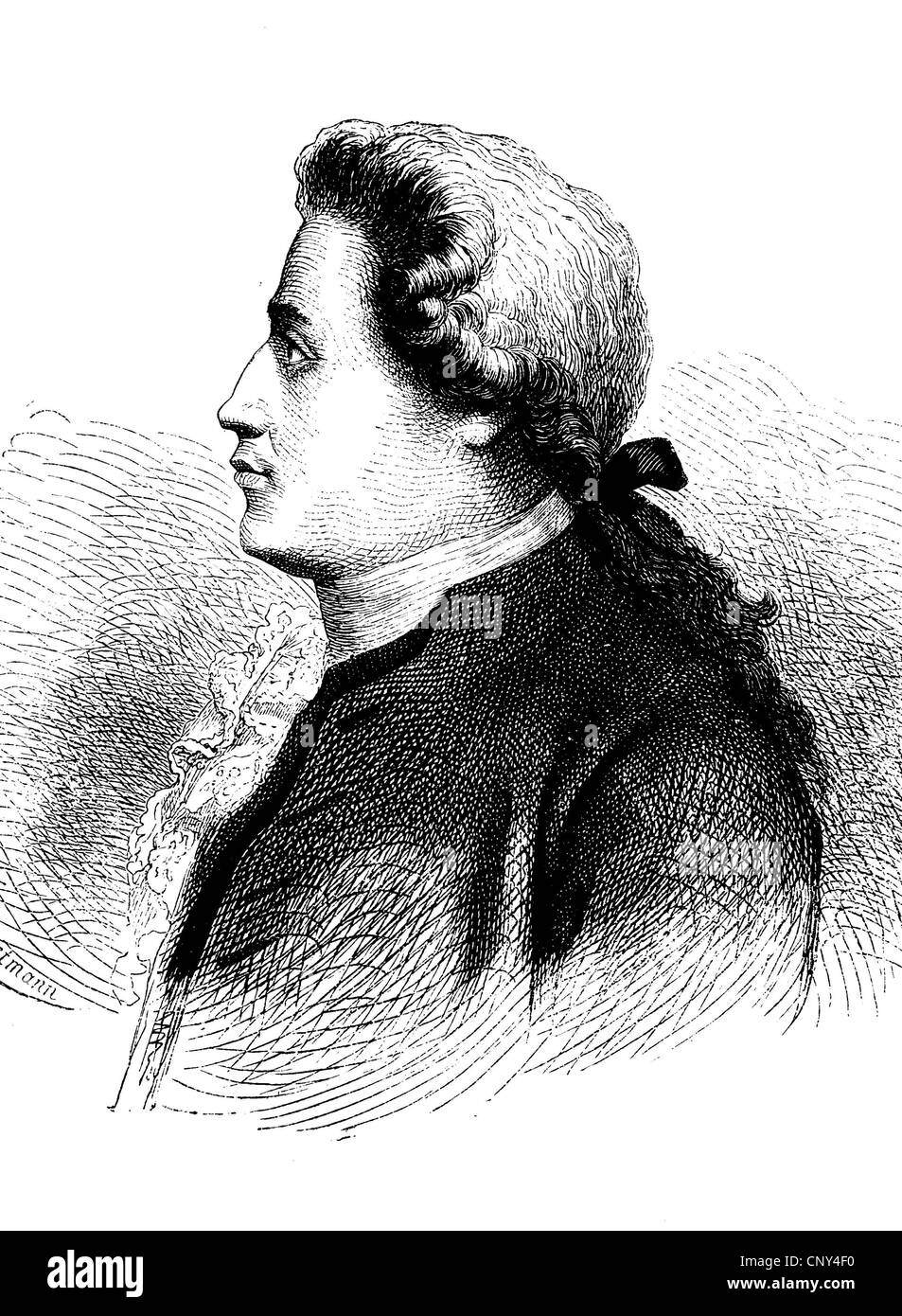 Johann Georg Adam Forster (1754-1794) fue un naturalista alemán, etnólogo, escritor de viajes, periodista, ensayista y revolutionar Foto de stock
