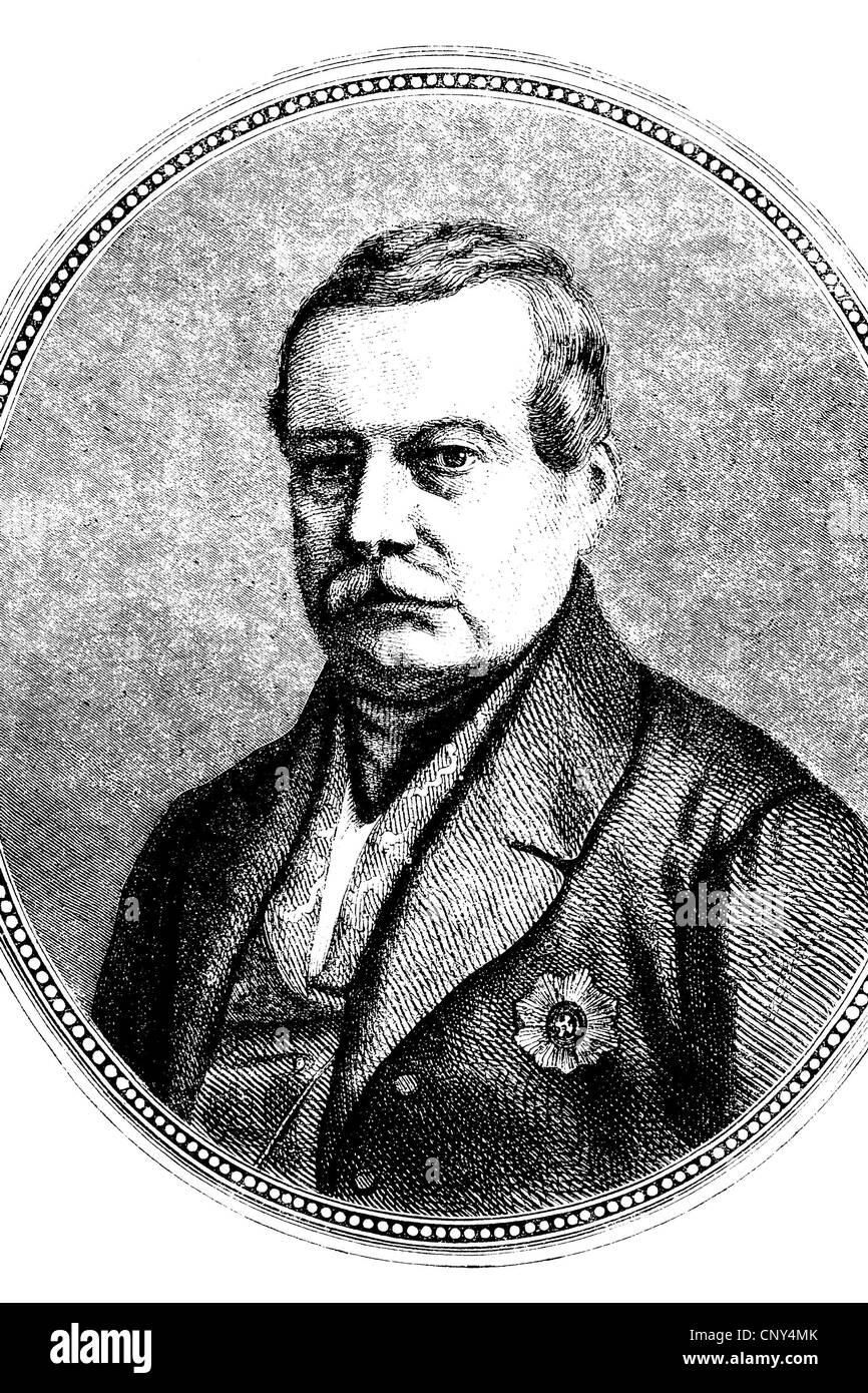 Carl Friedrich Wilhelm (1781-1864) fue desde 1816 hasta 1864 cuando Guillermo I, el segundo rey de Wuerttemberg Foto de stock
