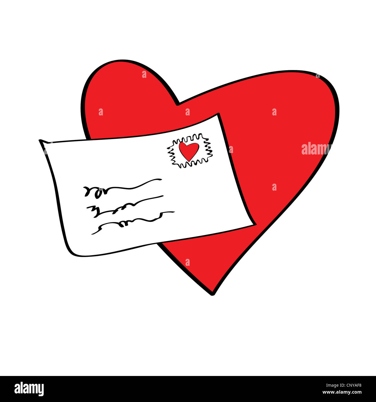 La carta de amor Imágenes recortadas de stock - Alamy
