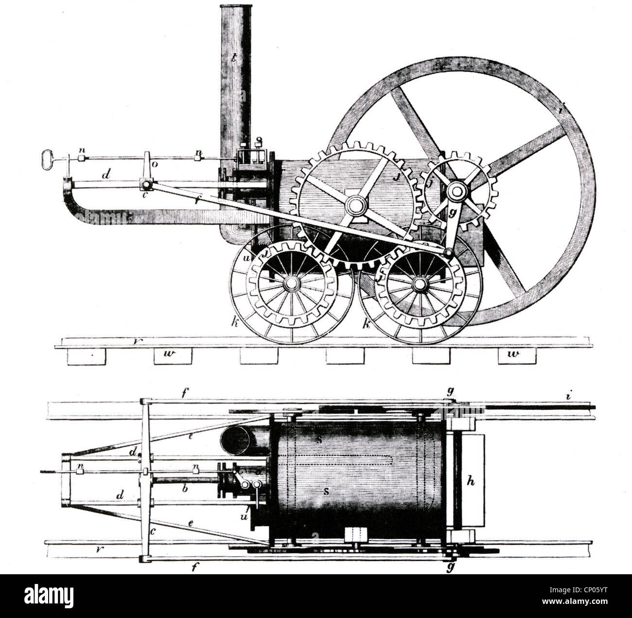 RICHARD TREVITHICK (1771-1833) English Minería del ingeniero de diseño para su 1804 colliery locomotora a vapor Foto de stock