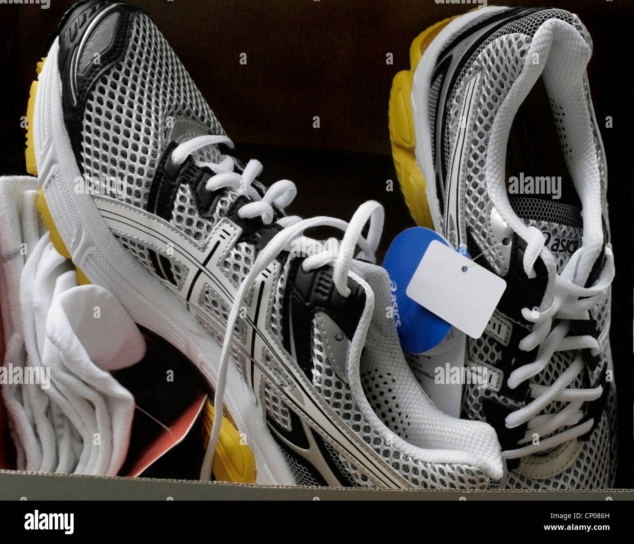 Zapatillas y anti-ampolla calcetines Fotografía de stock - Alamy