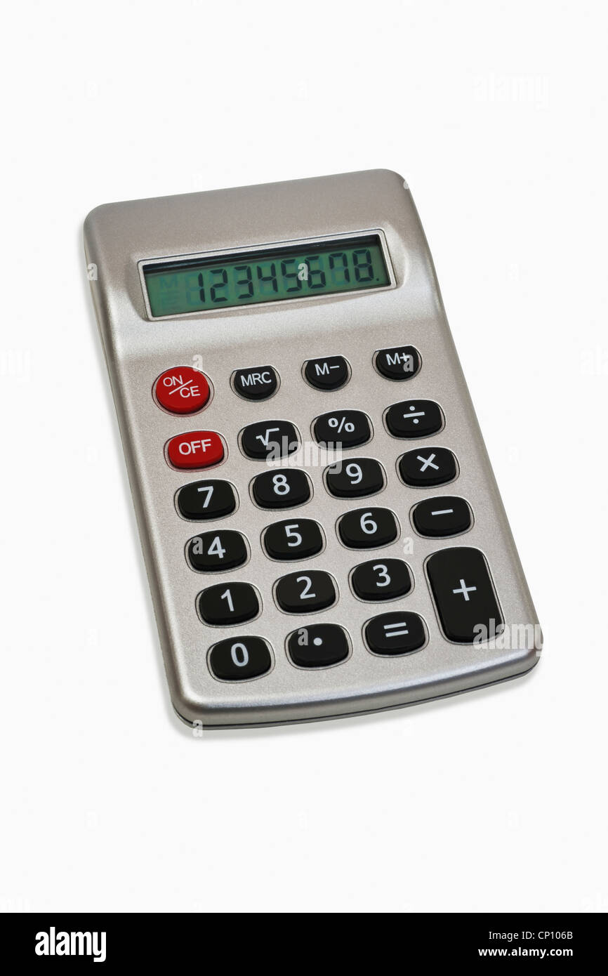 Eines Detailansicht Taschenrechners | Detalle foto de una calculadora de bolsillo Foto de stock