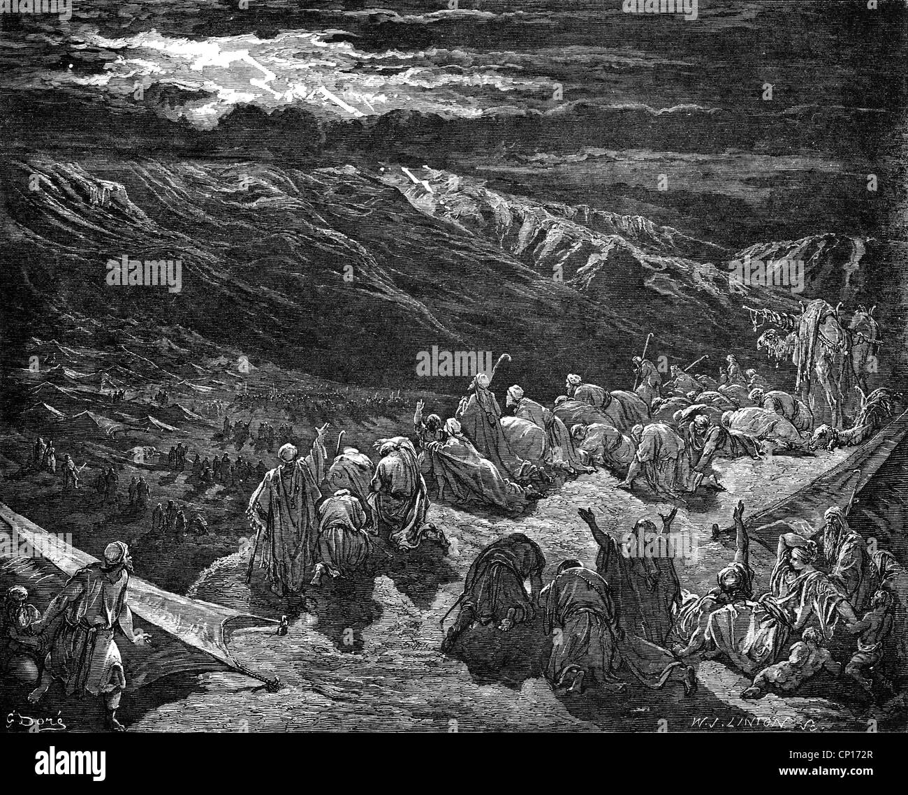 La religión, escenas bíblicas, 'el tercer día en el Sinaí