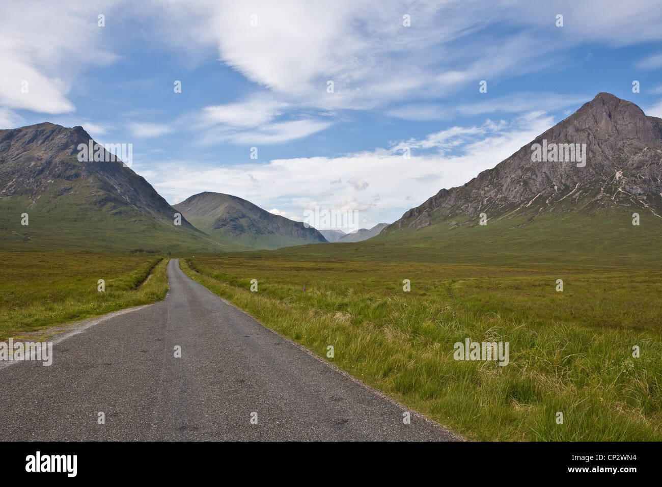 El Glen Etive Road Foto de stock