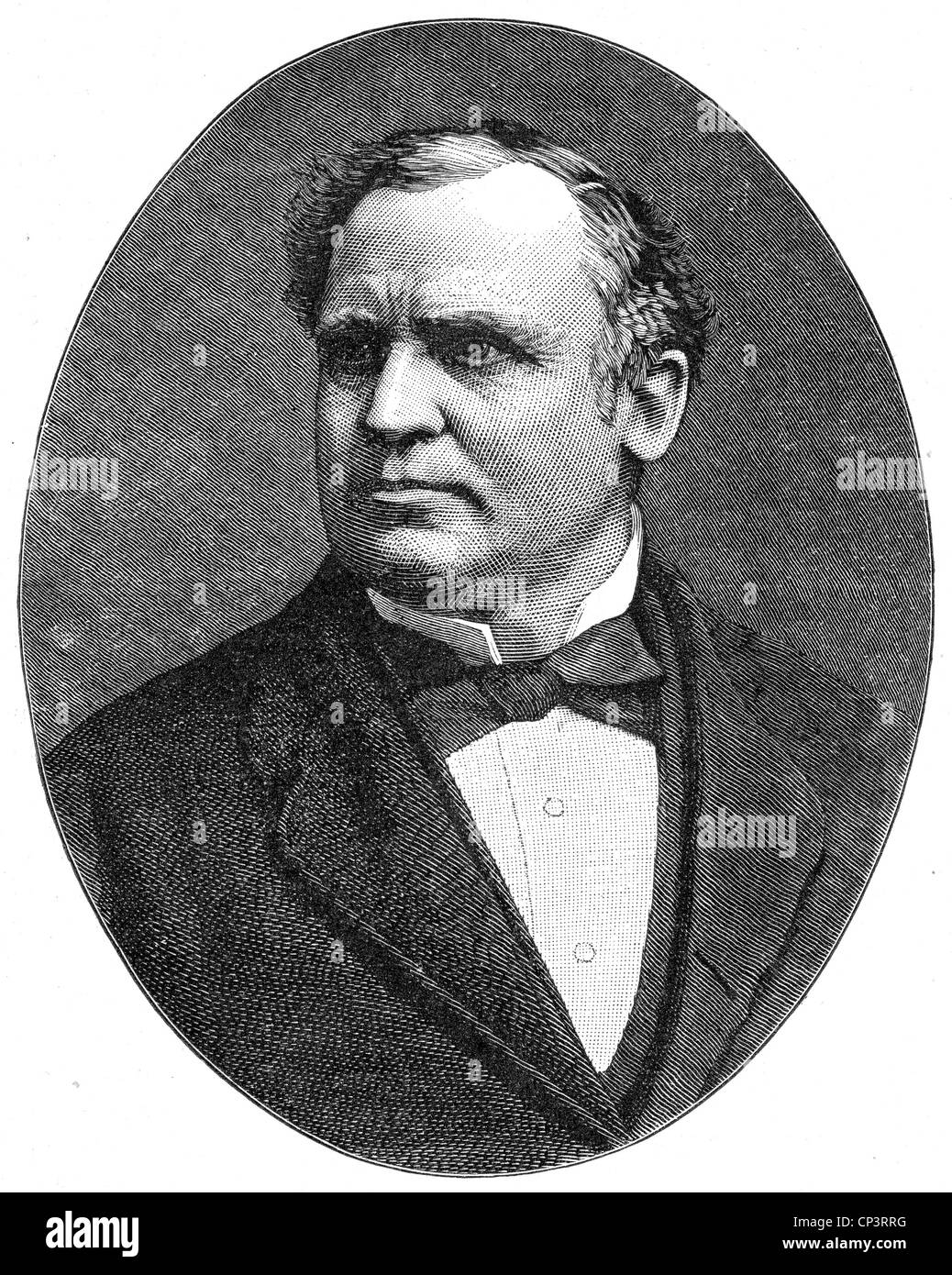 EDWARD Stanley, 15º Conde de Derby (1826-1893) dos veces desempeñó el cargo de Lord Derby, Secretario de Estado de Relaciones Exteriores Foto de stock