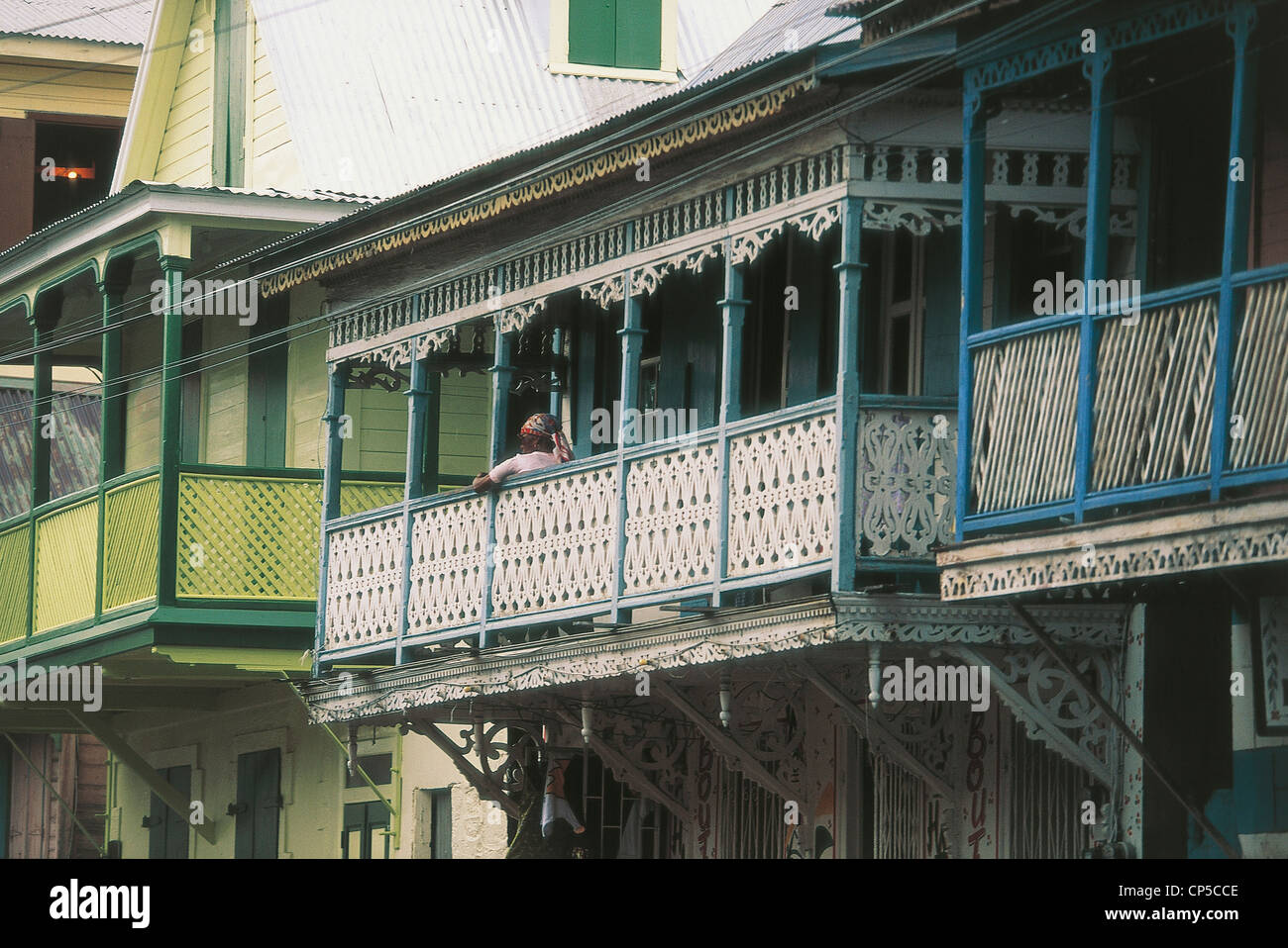 Dominica Saint Roseau. La calle King V, los típicos