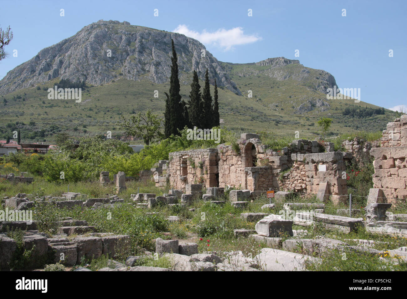 En la antigua Corinto Sitio Arqueológico y Museo Foto de stock